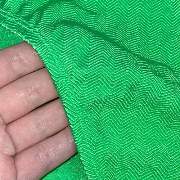 VTG 90s Catalina Lime Green Slime Neon One Piece Low Back Solid Color Swimsuit - Picture 5 of 10